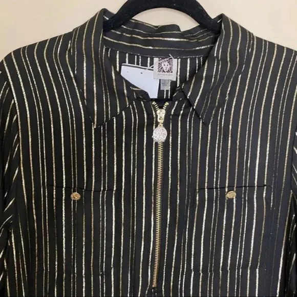 - Anne Klein metallic striped dress - Picture 6 of 10